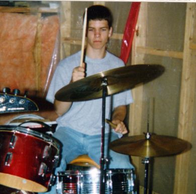 Dave in Jer's Basement (our practice hangout)